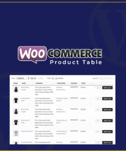 WooCommerce Product Table